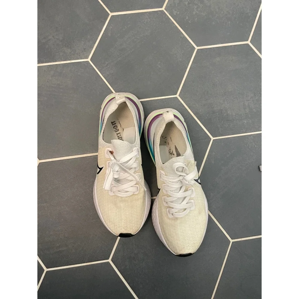 Nike React Infinity Run Flyknit Sail White Gradient CD4372-102 Womens‎ 7.5